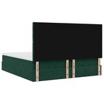 vidaXL Cadre de lit ottoman avec matelas vert foncé 160x200 cm velours