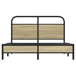 vidaXL Cadre de lit sans matelas 120x190 cm cm chêne sonoma