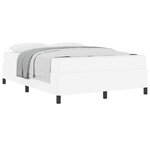 vidaXL Cadre de lit avec matelas Blanc 160 x 200 cm tissu
