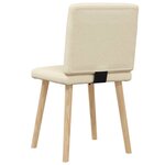 vidaXL Chaises à manger lot de 2 crème tissu