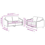 vidaXL Ensemble de canapés 2 Pièces avec coussins Taupe Tissu
