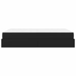 vidaXL Cadre de lit avec matelas Noir 160 x 200 cm Faux cuir