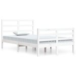vidaXL Cadre de lit Blanc Bois de pin massif 120x200 cm