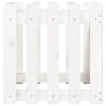 vidaXL Jardinière avec design de clôture blanc 50x50x50 cm pin massif
