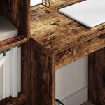 vidaXL Bureau avec tiroir avec étagère avec stockage 2 Pièces Chêne fumé