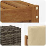 vidaXL Ensemble de canapés d'extérieur 8 pc Naturel et Beige