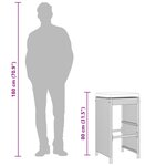 vidaXL Tabourets de bar jardin coussins lot de 2 gris résine tressée