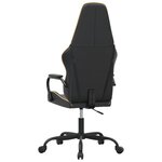 vidaXL Chaise de jeu de massage doré et noir similicuir