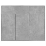 vidaXL Buffet Gris béton 88x30x70 cm Bois d'ingénierie