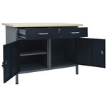 vidaXL Établi Noir 120x60x85 cm Acier