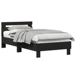 vidaXL Cadre de lit Chêne noir 193 x 95 x 88 cm Bois d'ingénierie