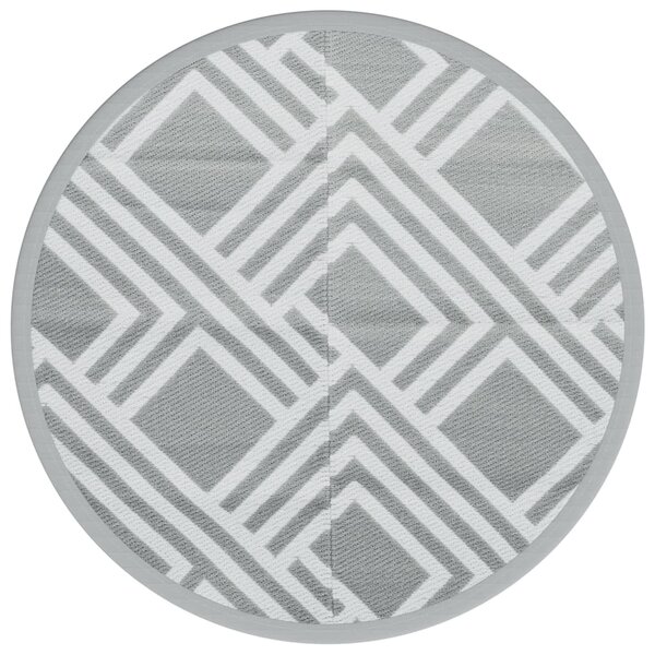vidaXL Tapis d'extérieur ARAKIL gris Ø200 cm PP