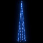vidaXL Sapin de Noël cône 752 LED bleues Décoration 160x500 cm
