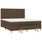 vidaXL Sommier à lattes de lit avec matelas Marron foncé 180x200 cm