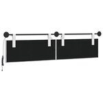 vidaXL Tête de lit suspendue Avec lumière LED Blanc Tissu