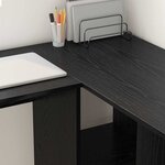 vidaXL Bureau Chêne noir 142 x 102 x 73 cm Bois d'ingénierie