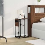 vidaXL Table de chevet Chêne marron Bois d'ingénierie