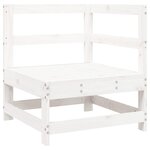 vidaXL Salon de jardin 8 Pièces blanc bois de pin massif