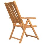 vidaXL Chaises de jardin inclinables lot de 2 bois massif d'acacia
