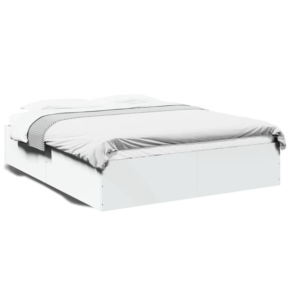 vidaXL Cadre de lit sans matelas blanc 150x200 cm