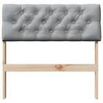 vidaXL Tête de lit capitonnée Gris clair 75 cm Pin massif