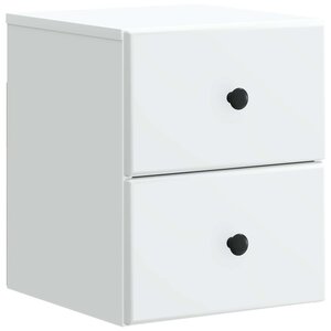 vidaXL Cabinet de chevet mural avec tiroir Blanc 34 5 x 33 x 40 cm