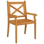 vidaXL Ensemble à manger de jardin 3 Pièces Bois d'acacia solide