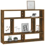 vidaXL Étagère murale Chêne fumé 75x16x55 cm Bois d'ingénierie