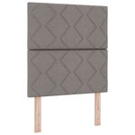 vidaXL Lit à ressorts avec matelas Taupe 90 x 190 cm tissu