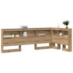 vidaXL Tête de lit de rangement avec étagère Chêne artisanal 100 cm