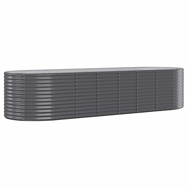 vidaXL Lit surélevé de jardin Acier galvanisé Anthracite