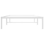 vidaXL Cadre de lit métal sans matelas blanc 100x190 cm