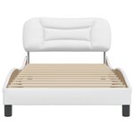 vidaXL Cadre de lit sans matelas Hvar blanc 100x200 cm similicuir