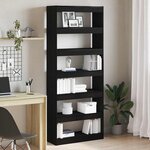 vidaXL Bibliothèque Chêne noir 80 x 30 x 198 cm Bois d'ingénierie