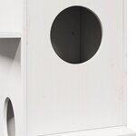 vidaXL Maison pour chat blanc 43x43x90 cm bois de pin massif