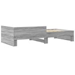 vidaXL Cadre de lit sans matelas sonoma gris 90x190 cm