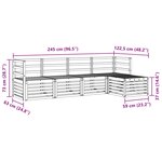 vidaXL Ensemble de canapés d'extérieur 5 pc Blanc Bois d'Acacia Massif