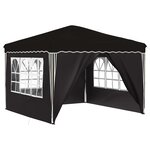 vidaXL Tente de fête pop-up 288 x 288 x 245 cm Noir Tissu Oxford