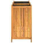 vidaXL Jardinière avec doublure 84x42x75 cm bois massif d'acacia
