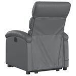 vidaXL Fauteuil inclinable de massage Gris Similicuir