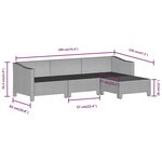 vidaXL Salon de jardin 4 Pièces avec coussins Gris Résine tressée