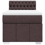 vidaXL Sommier à lattes de lit avec matelas Marron foncé 90x200 cm