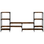 vidaXL Meuble TV chêne fumé 206 5x28 5x95 cm bois d'ingénierie