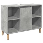 vidaXL Ensemble de meubles de salle de bain 3 Pièces gris béton