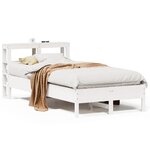 vidaXL Cadre de lit sans matelas blanc 120x190 cm bois de pin massif