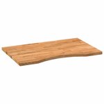 vidaXL Dessus de bureau marron clair bois chêne massif rectangulaire