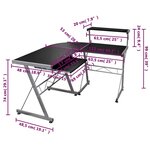 vidaXL Bureau d'ordinateur d'angle Noir 132x112x99cm Bois d'ingénierie