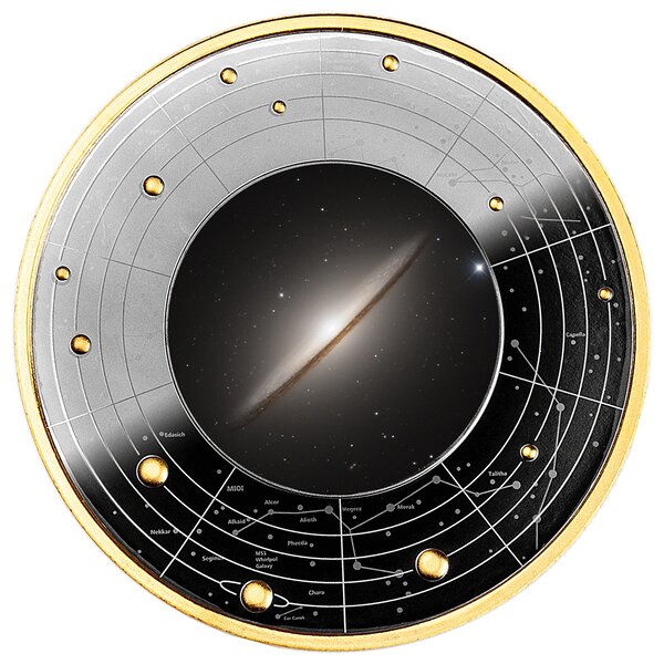 SOMBRERO GALAXY Galaxies Argent Monnaie 500 Francs CFA Cameroon 2024