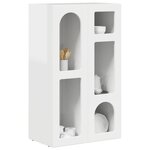 vidaXL Buffet Blanc brillant 59 x 35 x 100 5 cm Bois d'ingénierie