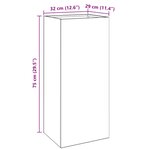 vidaXL Jardinière argenté 32x29x75 cm acier inoxydable